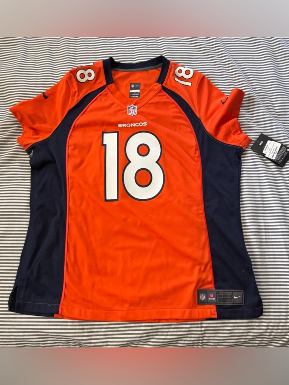 Nike Denver Broncos #18 Manning Football Jersey-Size 2XL Women’s